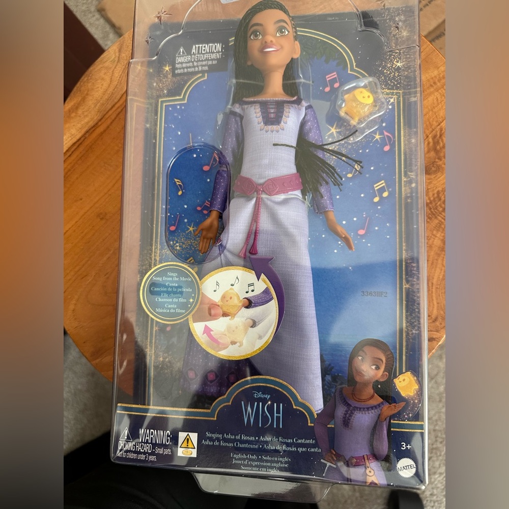 Disney Wish Doll in Purple and White Dress